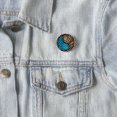Vissen & Aardslang Ronde Button 3,2 Cm (In situ)
