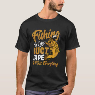 Vissen alsof Duct Tape Alles Herstelt Meme T-shirt