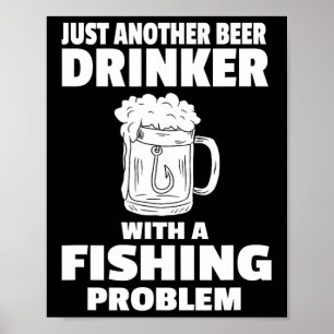 Vissen and Beer Grappig Drink Visser Partij HU Poster