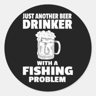 Vissen and Beer Grappig Drink Visser Partij HU Ronde Sticker