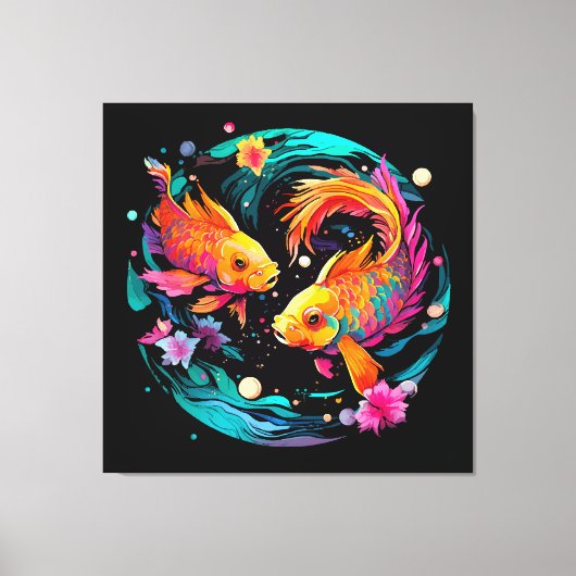 Vissen Astrologie Sterrenbeeld Canvas Afdruk (Voorkant)