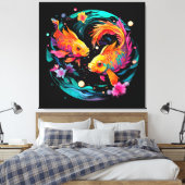 Vissen Astrologie Sterrenbeeld Canvas Afdruk (Insitu (Slaapkamer))