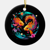 Vissen Astrologie Sterrenbeeld Keramisch Ornament (Voorkant)