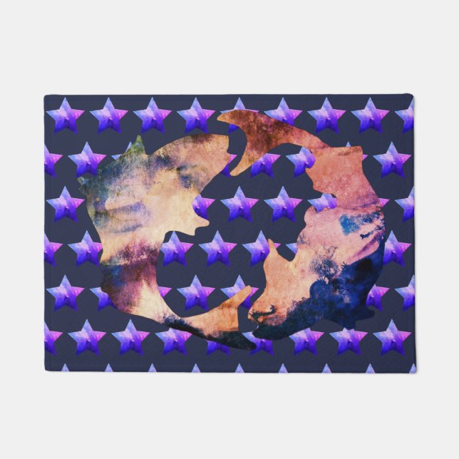 Vissen Astrologie Teken Deurmat (Voorkant)