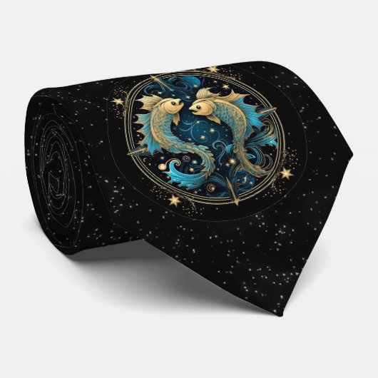 Vissen Astrologisch teken Zodiac Stropdas (Opgerold)