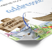 Vissen Baby shower Envelope Station Poster (Hoek)