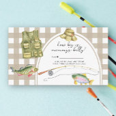 vissen baby shower - Hoe groot is mama's buik Informatiekaartje