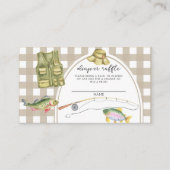 Vissen baby shower - Luierverloting ticket Informatiekaartje (Voorkant)