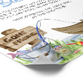 Vissen Baby shower zeg geen Baby Poster (Hoek)