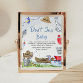 Vissen Baby shower zeg geen Baby Poster