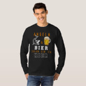 Vissen & Beer Darum Bin Ich Hier I Angler Fische T-shirt (Voorkant volledig)
