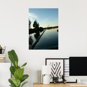 Vissen bij schemering print