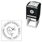 Vissen bijten Vist Hook Round Address Zelfinktende Stempel (In situ)