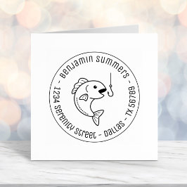 Vissen bijten Vist Hook Round Address Zelfinktende Stempel