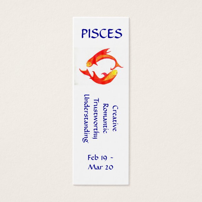 Vissen Bladwijzer Mini Visitekaartjes (Voorkant)
