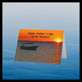 Vissen Boat Happy Vaderdag Husband Kaart