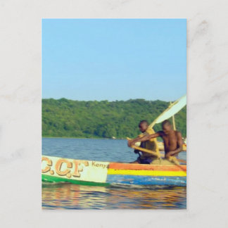 VISSEN BOAT Lake Victoria Kenia Briefkaart