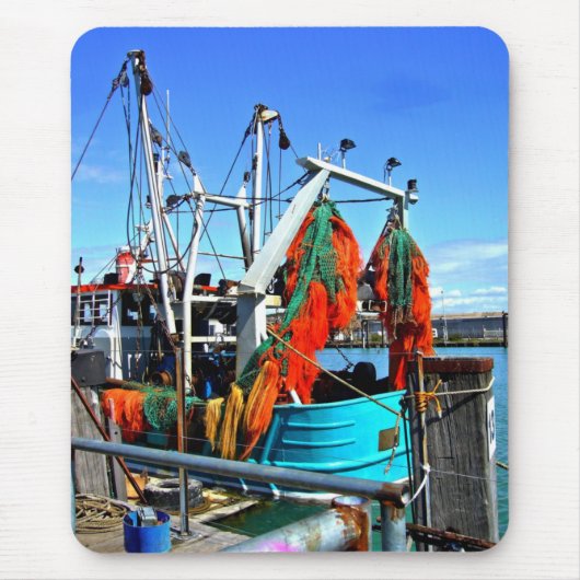 VISSEN BOAT ~ Mousepad Muismat (Voorkant)