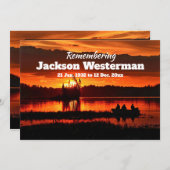 Vissen Boat op herdenkingsMeer Kaart (Voorkant / Achterkant)