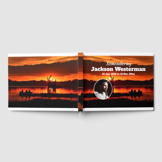 Vissen Boat op het meer van Memorial Gastenboek (Volledig)