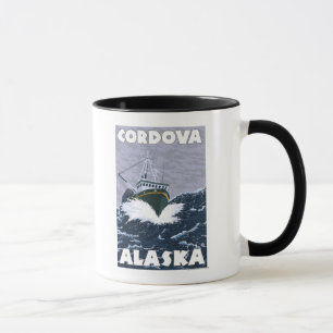 Vissen Boat Scene - Cordova, Alaska Mok
