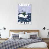 Vissen Boat Scene - Curry, Alaska Canvas Afdruk (Insitu (Slaapkamer))