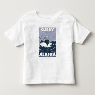 Vissen Boat Scene - Curry, Alaska Kinder Shirts