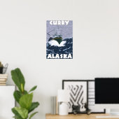 Vissen Boat Scene - Curry, Alaska Poster (Thuiskantoor)