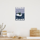 Vissen Boat Scene - Katmai, Alaska Poster (Keuken)