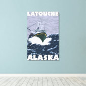 Vissen Boat Scene - Latouche, Alaska Canvas Afdruk (Insitu (Houten vloer))