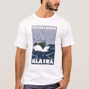 Vissen Boat Scene - Petersburg, Alaska T-shirt