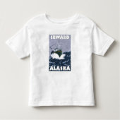 Vissen Boat Scene - Seward, Alaska Kinder Shirts (Voorkant)