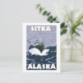 Vissen Boat Scene - Sitka, Alaska Briefkaart (Staand voorkant)