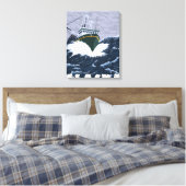 Vissen Boat Scene - Skagway, Alaska Canvas Afdruk (Insitu (Slaapkamer))
