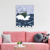 Vissen Boat Scene - Skagway, Alaska Canvas Afdruk (Insitu (Woonkamer))