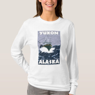 Vissen Boat Scene - Yukon, Alaska T-shirt