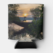 Vissen Boat Sunrise Blikjeskoeler (Voorkant)