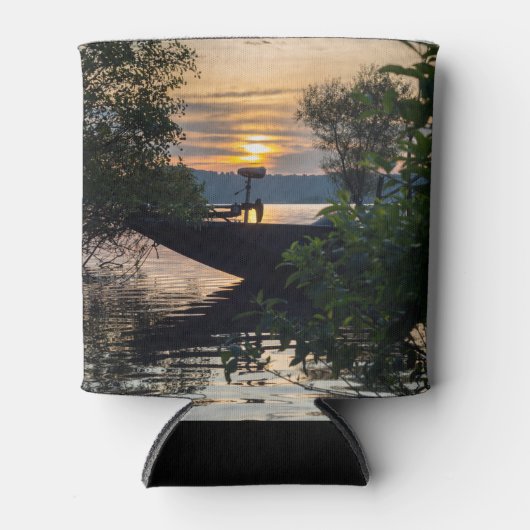 Vissen Boat Sunrise Blikjeskoeler (Voorkant)