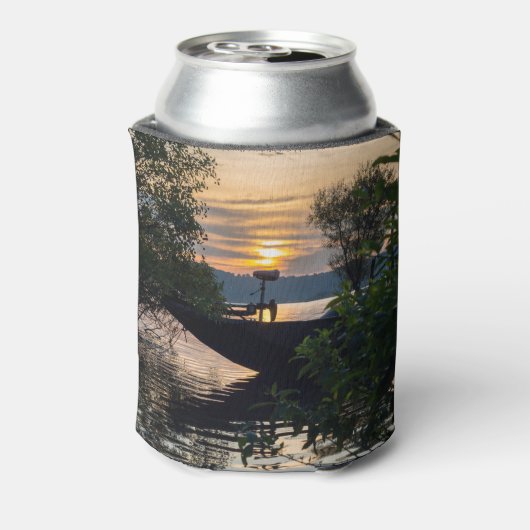 Vissen Boat Sunrise Blikjeskoeler (Blikje Achterkant)