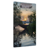 Vissen Boat Sunrise Klembord (Rechts)