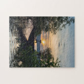 Vissen Boat Sunrise Legpuzzel (Horizontaal)