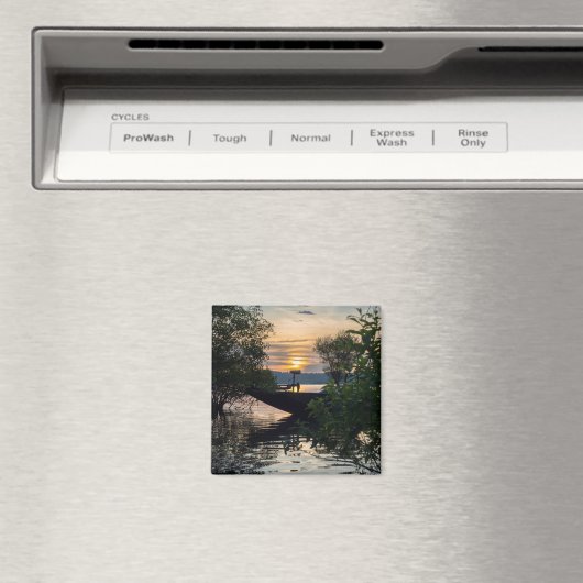 Vissen Boat Sunrise Magneet (Insitu (Vaatwasser))