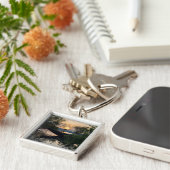 Vissen Boat Sunrise Sleutelhanger (Zijkant)