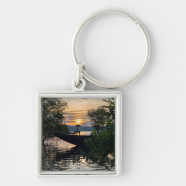 Vissen Boat Sunrise Sleutelhanger