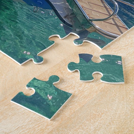 Vissen Boats Zakynthos Griekenland Legpuzzel (Zijkant)