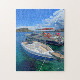 Vissen Boats Zakynthos Griekenland Legpuzzel