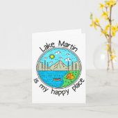 Vissen Boot Kamperen - Mijn Gelukkige Plek Meer Ma Kaart (Gele Bloem)