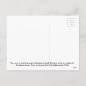 Vissen bootkok - Kerstmis 1938 Feestdagenkaart (Achterkant)