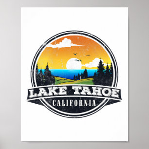 Vissen Bootvaren Kamperen - Lakeview Lake Tahoe Poster