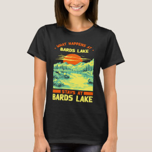 Vissen Bootvaren Kamperen Meer Vakantie Bards Lake T-shirt